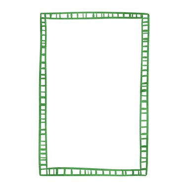 Tatil tasarımı için Yeşil Doodle Çerçevesi