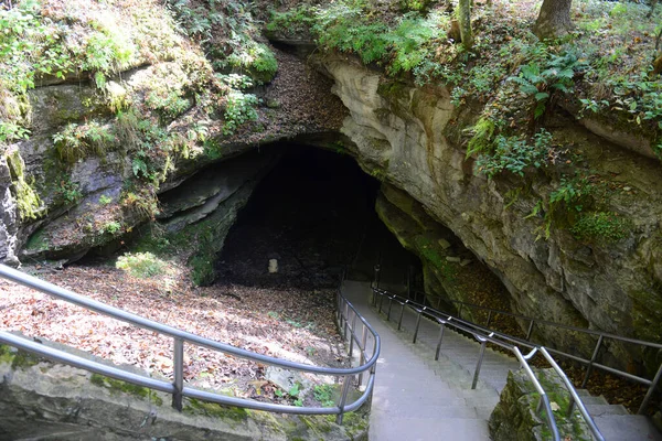 Entrada Histórica Mammoth Cave National Park Kentucky Eua Este Parque — Fotografia de Stock