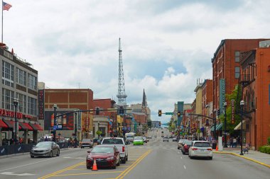 Nashville, Tennessee, ABD 'deki tarihi Broadway barları. Lower Broadway, country müziğiyle ünlüdür..