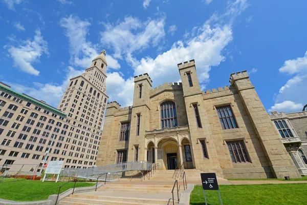 Hartford Skyline Cidade Moderna Incluindo Travelers Tower Wadsworth Atheneum Museum — Fotografia de Stock