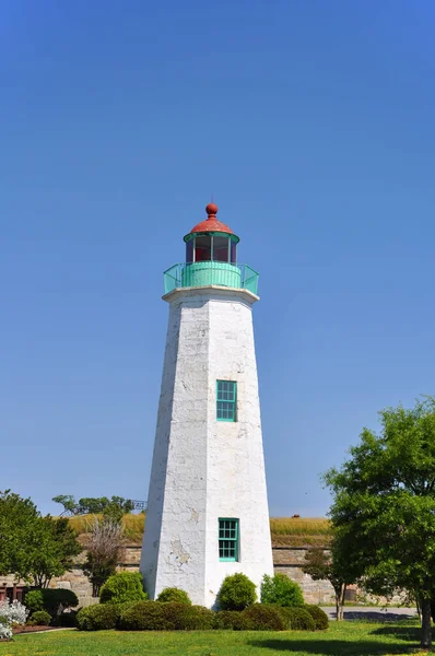 Old Point Comfort Lighthouse Keeper Quarters Fort Monroe Chesapeake Bay — Φωτογραφία Αρχείου