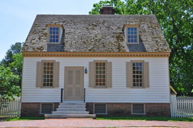 Colonial Williamsburg, Virginia VA 'daki Antik Ev, ABD.
