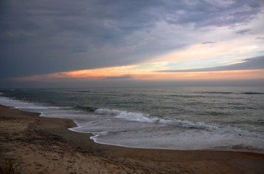 Cape Hatteras Ulusal Sahil Günbatımı, Hatteras Adası, Kuzey Carolina NC, ABD.
