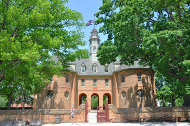 Williamsburg, Virginia, ABD 'deki British Colony' nin başkenti. Başkent 1705 yılının orijinal binasının yeniden inşasıdır..
