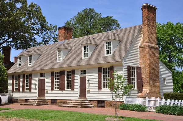 Casa Antigua Colonial Williamsburg Virginia Estados Unidos — Foto de Stock