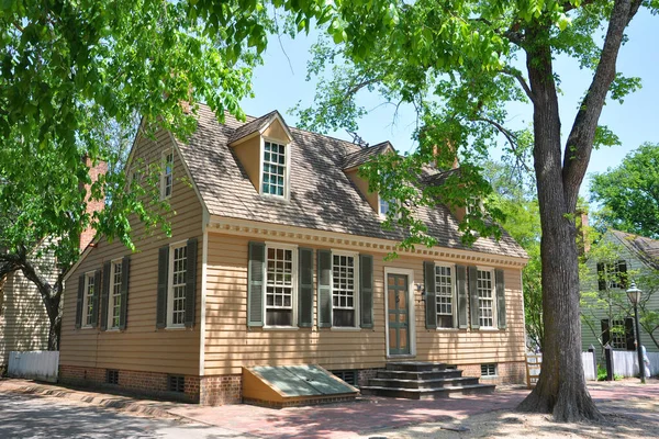Maison Antique Angle Duke Gloucester Street Colonial Street Colonial Williamsburg — Photo