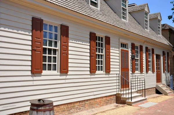 Maison Antique Colonial Williamsburg Virginie Usa — Photo