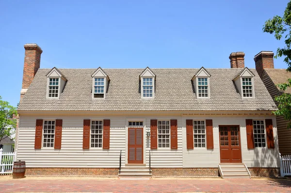 Antique House Colonial Williamsburg Virginia Usa Stock Photo