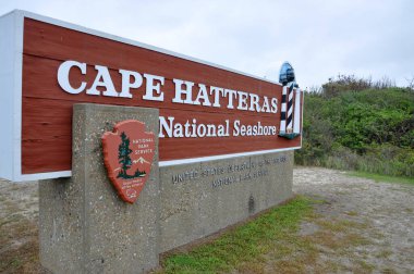 Cape Hatteras Ulusal Sahil İşareti Kuzey Carolina, ABD.