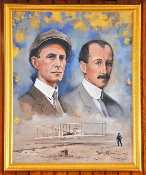 Retrato Wright Brothers Wright Brothers National Memorial Museum Kill Devil —  Fotos de Stock