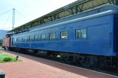 Virginia, Virginia 'daki Virginia Demiryolu Müzesindeki Tarihi Tren Norfolk, Virginia, ABD.