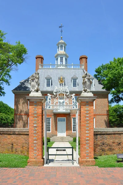 Williamsburg Tarihi Bölgesindeki Ngiliz Kolonisi Valilik Sarayı Virginia Abd — Stok fotoğraf