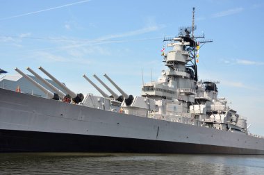 USS Wisconsin Savaş Gemisi (BB-64) Norfolk, Virginia VA, ABD.