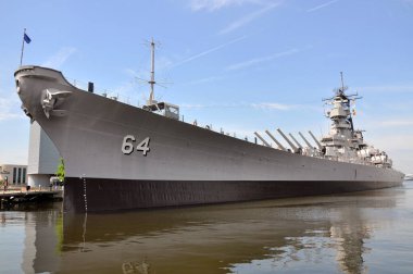 USS Wisconsin Savaş Gemisi (BB-64) Norfolk, Virginia VA, ABD.