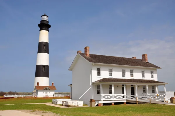 Bodie Island Lighthouse Keeper Quarters Cape Hatteras National Seashore South — Foto de Stock