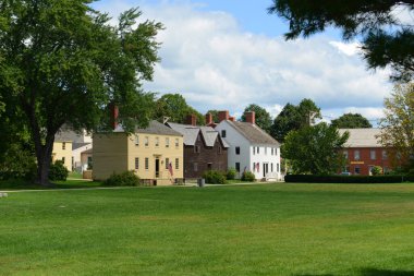 Strawbery Banke Müzesi 'ndeki Howd House Portsmouth, New Hampshire, ABD. 1824 'te inşa edilen bu ev, Cooper Peter Lowd' un eviydi..
