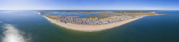 Widok Lotu Ptaka Hampton Beach Tym Zabytkowe Nabrzeże Przy Ocean — Zdjęcie stockowe
