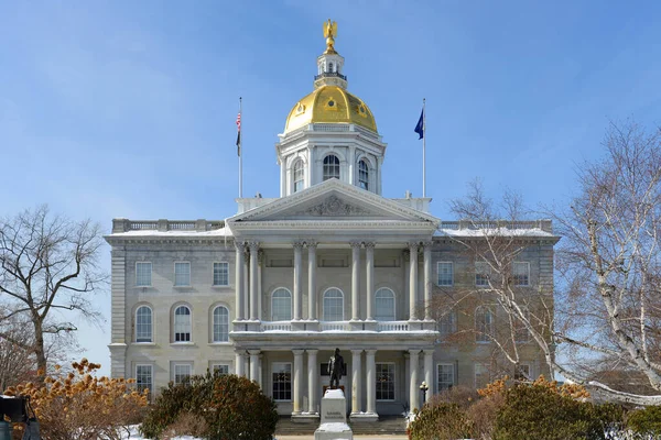 New Hampshire State House in winter, Concord, New Hampshire, USA. New Hampshire State House is the nation\'s oldest state house, built in 1816 - 1819.