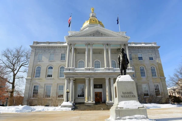 New Hampshire State House in winter, Concord, New Hampshire, USA. New Hampshire State House is the nation\'s oldest state house, built in 1816 - 1819.