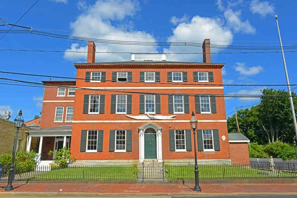 Bâtiment Historique Sur Pleasant Street Dans Centre Portsmouth New Hampshire — Photo