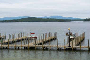 Lake Winnipesaukee at Weirs Beach, City of Laconia, New Hampshire, NH, USA. clipart