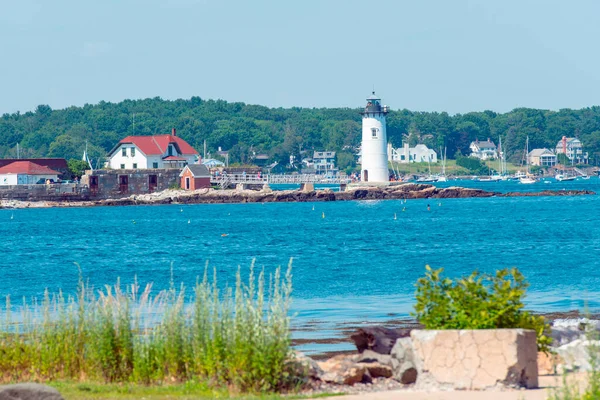 ポーツマス港灯台と砦憲法州立歴史史跡 ニューキャッスル ニューハンプシャー州 アメリカ — ストック写真