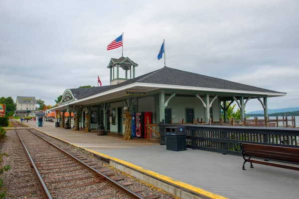 Winnipesaukee Scenic Railroad Weirs Beach Station City Laconia New Hampshire — Fotografia de Stock