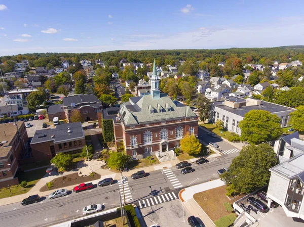 Concord City Hall hava görüntüsü Concord, New Hampshire NH, ABD.