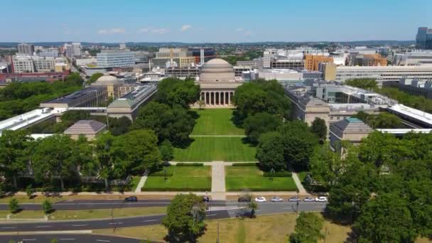 Luftaufnahme Des Great Dome Massachusetts Institute Technology Mit Cambridge Massachusetts — Stockvideo