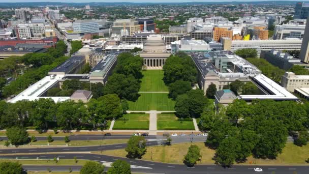 Great Dome Massachussets Institute Technology Mit Aerial View Cambridge Massachusetts — 비디오