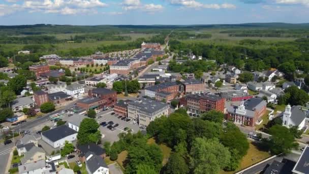 Westborough Historic Town Center Aerial View Main Street South Street — Stock Video