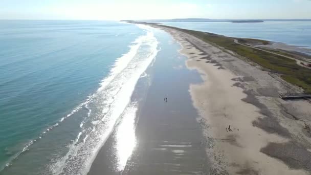 Duxbury Beach Long Island Duxbury Bay Vista Aérea Cidade Duxbury — Vídeo de Stock