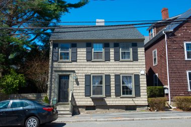 Marblehead Tarih Bölgesi, Marblehead Tarihi Bölgesi yakınlarındaki Washington Caddesi 'ndeki tarihi binalar, Marblehead, Massachusetts MA, ABD. 