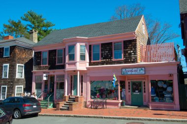 Marblehead Tarih Bölgesi, Marblehead Tarihi Bölgesi yakınlarındaki Washington Caddesi 'ndeki tarihi binalar, Marblehead, Massachusetts MA, ABD.