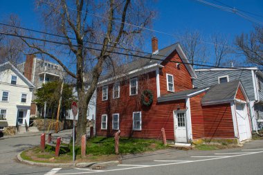 Marblehead Tarih Bölgesi, Marblehead Tarihi Bölgesi yakınlarındaki Washington Caddesi 'ndeki tarihi binalar, Marblehead, Massachusetts MA, ABD. 