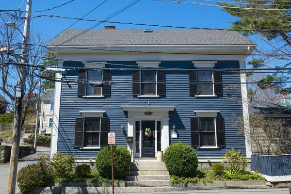 Historiska Byggnader Washington Street Nära Marblehead Stadshus Marblehead Historic District — Stockfoto