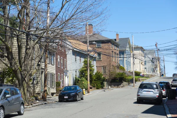 Marblehead Tarih Bölgesi, Marblehead Tarihi Bölgesi yakınlarındaki Washington Caddesi 'ndeki tarihi binalar, Marblehead, Massachusetts MA, ABD. 