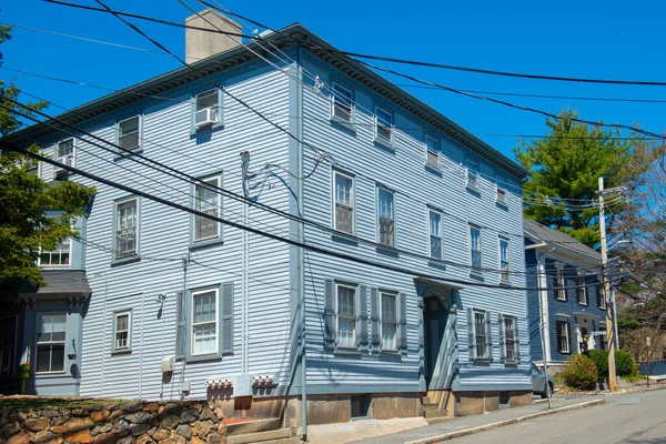 Marblehead Tarih Bölgesi, Marblehead Tarihi Bölgesi yakınlarındaki Washington Caddesi 'ndeki tarihi binalar, Marblehead, Massachusetts MA, ABD. 