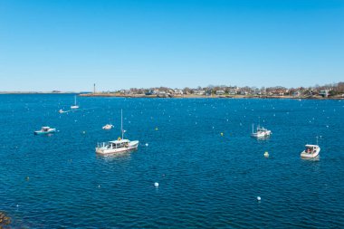 Marblehead Deniz Feneri, 1835 'te inşa edilmiş, Marblehead Neck, Massachusetts MA, ABD. 