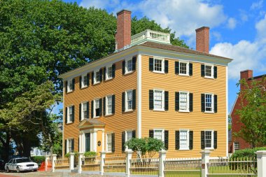 Salem Denizcilik Ulusal Tarihi Sitesi 'ndeki Hawkes Evi Salem şehir merkezi, Massachusetts, ABD.
