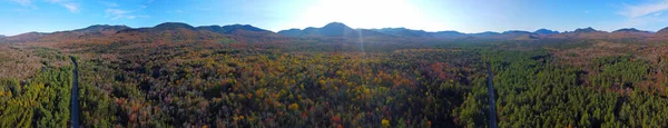 White Mountain National Forest Fall Foliage Kancamagus Highway Air View — стокове фото