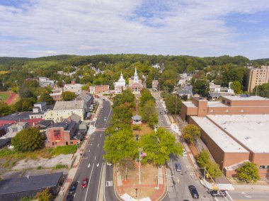 Fitchburg Upper Common ve First Parish Unitarian Church Fitchburg, Massachusetts MA, ABD. 