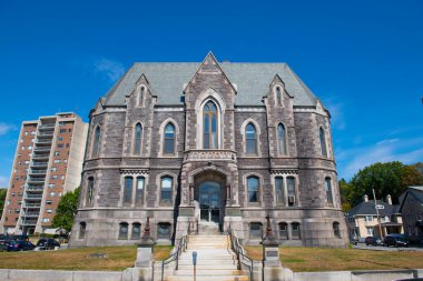 Worcester Adliyesi ve Deeds Kayıtları Fitchburg şehir merkezindeki 82 Elm Sokağı, Massachusetts MA, ABD. 