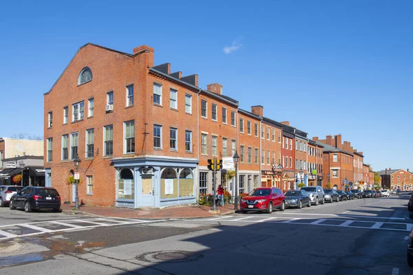 Historische Gebouwen Aan State Street Het Centrum Van Newburyport Massachusetts — Stockfoto