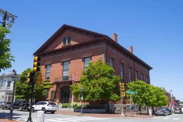 Városháza Pleasant Street Newburyport Belvárosában Massachusetts Usa — Stock Fotó