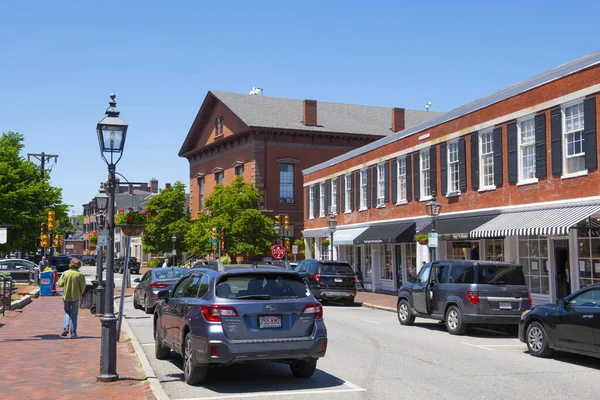 Green Caddesi Ndeki Tarihi Binalar Newburyport Massachusetts Abd — Stok fotoğraf