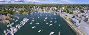 Manchester Denizcilik ve Liman manzarası, Manchester deniz kenarı, Cape Ann, Massachusetts, MA, ABD.