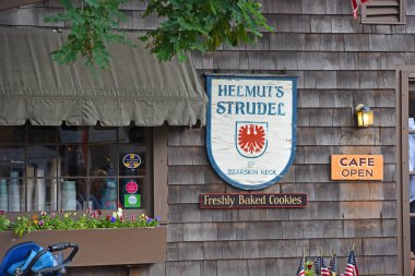 Rockport, Massachusetts, ABD 'deki Bearskin Neck Tarihi Galerisi.