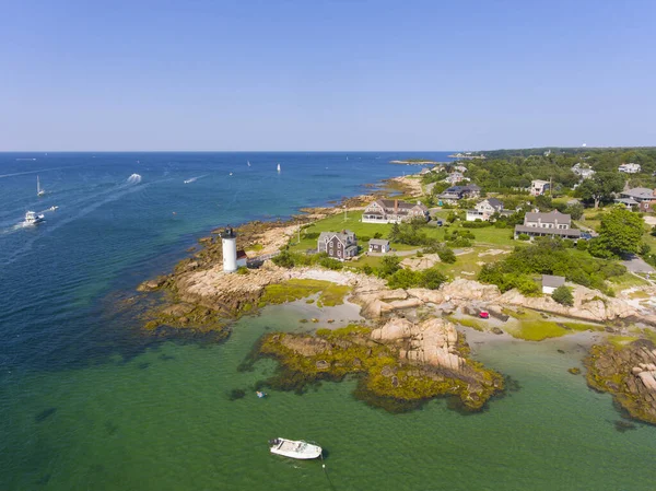 Ανισκουάμ Harbor Lighthouse Top View Gloucester Cape Ann Μασαχουσέτη Ηπα — Φωτογραφία Αρχείου