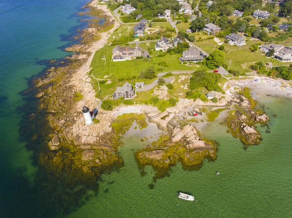 Annisquam Harbor Lighthouse Top View Gloucester Cape Ann Massachusetts Usa — Foto Stock